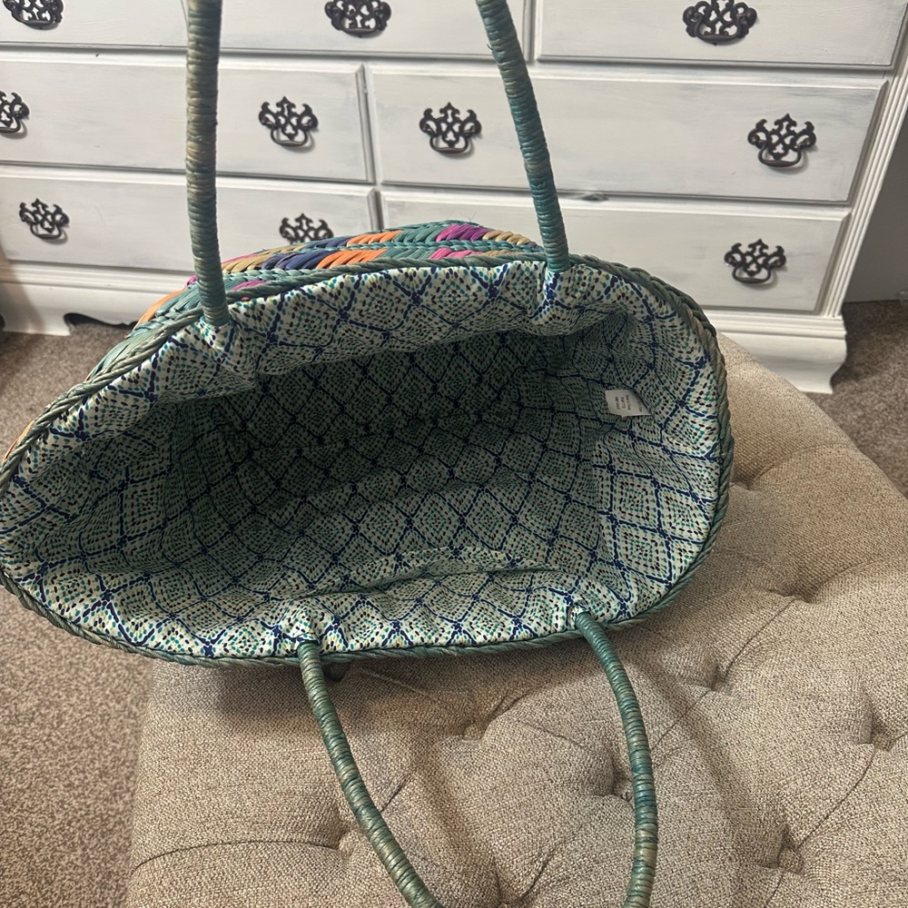 Colorful Woven Tote Bag - Picture 4 of 9
